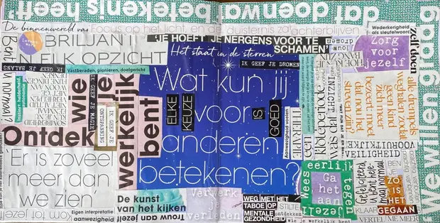 Werk van een cursist bij Atelier Marni