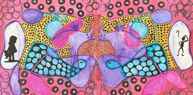 Werk van een cursist bij Atelier Marni