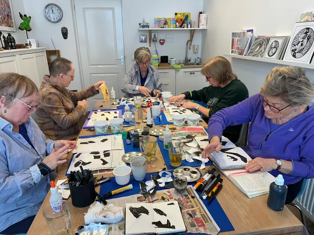 Werk van een cursist bij Atelier Marni